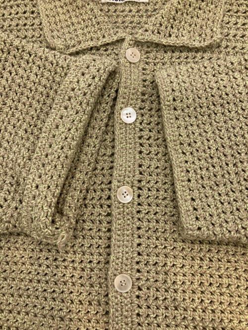 AURALEE（オーラリー）AURALEE (オーラリー) HAND CROCHET KNIT HALF SLEEVED SHIRT ベージュ サイズ:Lの古着・服飾アイテム