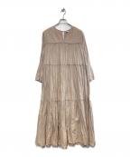ne quittez pasヌキテパ）の古着「コットンボイルティアードワンピース」｜ベージュ