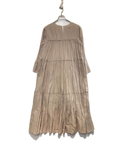ne quittez pas（ヌキテパ）ne quittez pas (ヌキテパ) コットンボイルティアードワンピース ベージュ サイズ:Mの古着・服飾アイテム