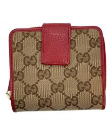 GUCCI（グッチ）の古着「GGキャンバスミニウォレット」｜ブラウン×レッド