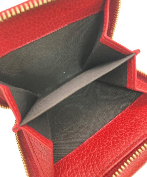 GUCCI（グッチ）GUCCI (グッチ) GGキャンバスミニウォレット ブラウン×レッドの古着・服飾アイテム