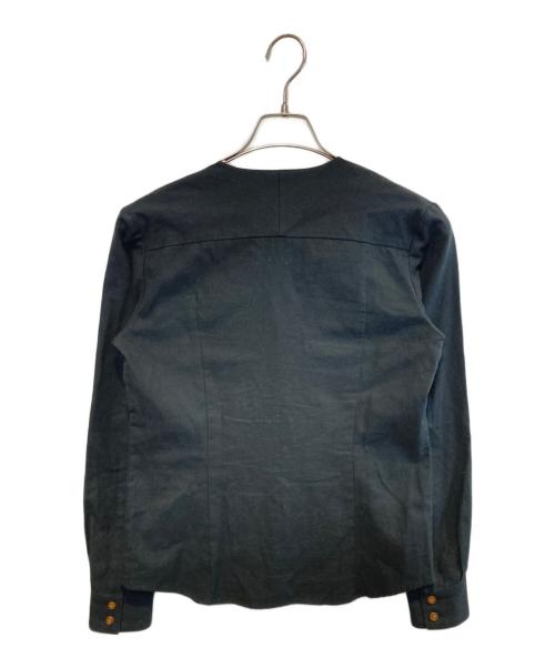 Vivienne Westwood RED LABEL（ヴィヴィアンウエストウッドレッドレーベル）Vivienne Westwood RED LABEL (ヴィヴィアンウエストウッドレッドレーベル) オーブ刺繍ボウタイシャツ ブラック サイズ:1の古着・服飾アイテム