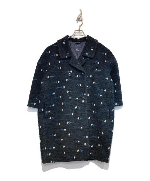 mina perhonen（ミナ ペルホネン）mina perhonen (ミナ ペルホネン) fortunaコート ネイビー サイズ:36の古着・服飾アイテム