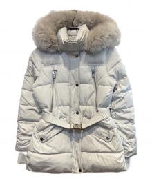 MICHAEL MICHAEL KORS（マイケル マイケルコース）の古着「フォーファートリム キルティングベルテッドパファージャケット」｜ホワイト