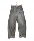 Curensologyカレンソロジー）の古着「ユーズドカーヴィーデニムパンツ」｜グレー