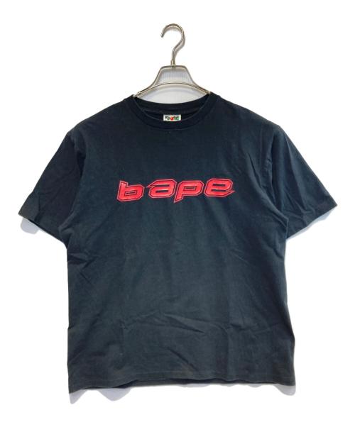 A BATHING APE（ア ベイシング エイプ）A BATHING APE (ア ベイシング エイプ) BAPE SILICON LOGO TEE ブラック サイズ:XLの古着・服飾アイテム