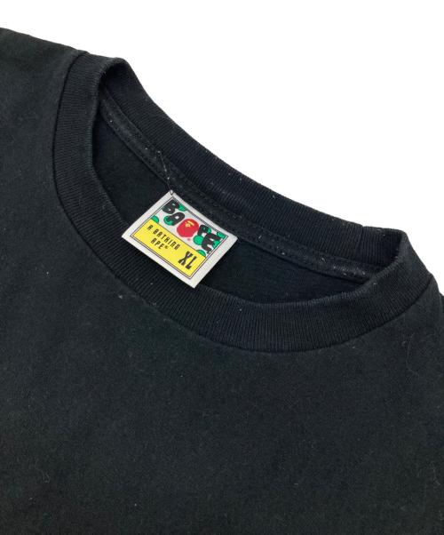 A BATHING APE（ア ベイシング エイプ）A BATHING APE (ア ベイシング エイプ) BAPE SILICON LOGO TEE ブラック サイズ:XLの古着・服飾アイテム