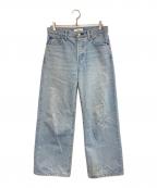 ebureエブール）の古着「ウォッシュドワイドデニムパンツ」｜インディゴ
