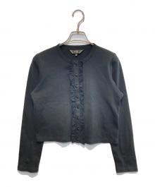 To b. by agnes b.（トゥービー バイ アニエスベー）の古着「フリルカットソーカーディガン」｜ブラック