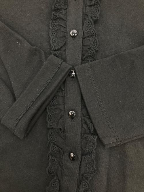 To b. by agnes b.（トゥービー バイ アニエスベー）To b. by agnes b. (トゥービー バイ アニエスベー) フリルカットソーカーディガン ブラック サイズ:38の古着・服飾アイテム