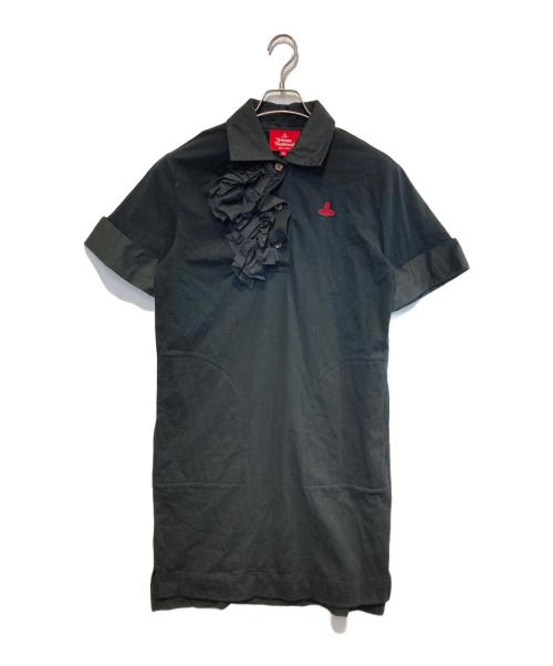Vivienne Westwood RED LABEL（ヴィヴィアンウエストウッドレッドレーベル）Vivienne Westwood RED LABEL (ヴィヴィアンウエストウッドレッドレーベル) フリルポロシャツワンピース ブラック サイズ:00の古着・服飾アイテム