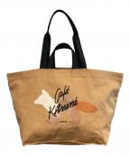 maison kitsune×CAFE KITSUNEメゾンキツネ×カフェ キツネ）の古着「ダブルキャリー2WAY トート」｜ブラウン