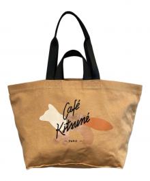maison kitsune×CAFE KITSUNE（メゾンキツネ×カフェ キツネ）の古着「ダブルキャリー2WAY トート」｜ブラウン