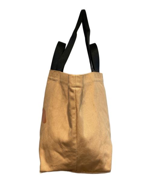 maison kitsune（メゾンキツネ）MAISON KITSUNE (メゾンキツネ) Cafe Kitsune (カフェ キツネ) ダブルキャリー2WAY トート ブラウンの古着・服飾アイテム