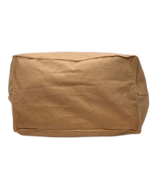 maison kitsune（メゾンキツネ）MAISON KITSUNE (メゾンキツネ) Cafe Kitsune (カフェ キツネ) ダブルキャリー2WAY トート ブラウンの古着・服飾アイテム