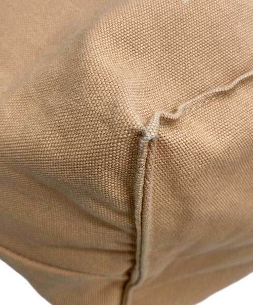 maison kitsune（メゾンキツネ）MAISON KITSUNE (メゾンキツネ) Cafe Kitsune (カフェ キツネ) ダブルキャリー2WAY トート ブラウンの古着・服飾アイテム