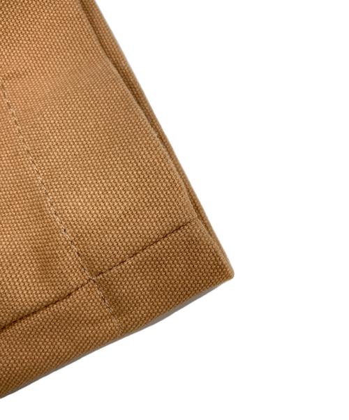 maison kitsune（メゾンキツネ）MAISON KITSUNE (メゾンキツネ) Cafe Kitsune (カフェ キツネ) ダブルキャリー2WAY トート ブラウンの古着・服飾アイテム