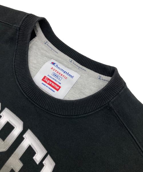 Champion（チャンピオン）Champion (チャンピオン) SUPREME (シュプリーム) chrome crewneck ブラック サイズ:Sの古着・服飾アイテム