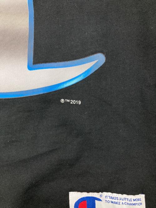 Champion（チャンピオン）Champion (チャンピオン) SUPREME (シュプリーム) chrome crewneck ブラック サイズ:Sの古着・服飾アイテム