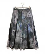 HAREハレ）の古着「HAKAMAガラワイドパンツ」｜ブラック×グレー