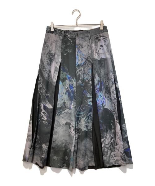 HARE（ハレ）HARE (ハレ) HAKAMAガラワイドパンツ ブラック×グレー サイズ:Freeの古着・服飾アイテム