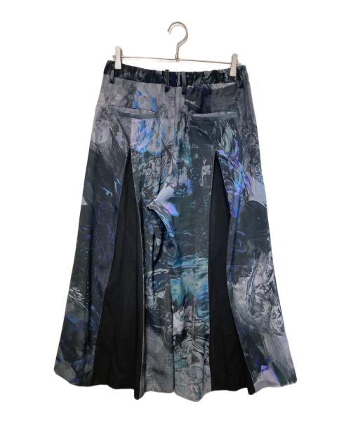 HARE（ハレ）HARE (ハレ) HAKAMAガラワイドパンツ ブラック×グレー サイズ:Freeの古着・服飾アイテム