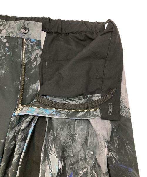 HARE（ハレ）HARE (ハレ) HAKAMAガラワイドパンツ ブラック×グレー サイズ:Freeの古着・服飾アイテム