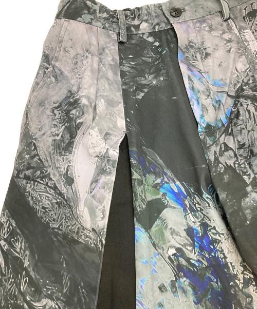 HARE（ハレ）HARE (ハレ) HAKAMAガラワイドパンツ ブラック×グレー サイズ:Freeの古着・服飾アイテム