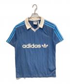 adidasアディダス）の古着「ピンストライプジャージー」｜ブルー
