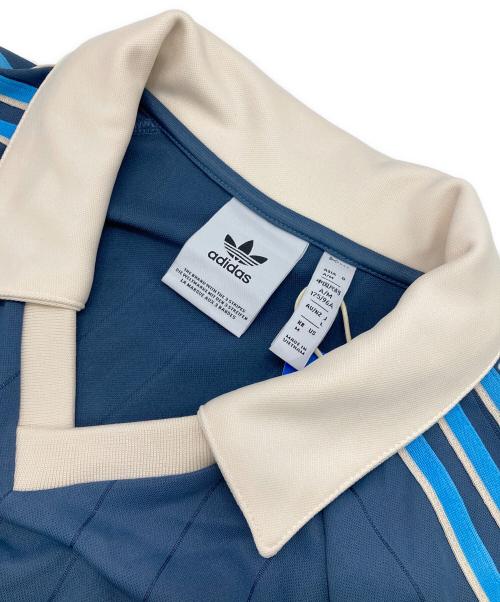 adidas（アディダス）adidas (アディダス) ピンストライプジャージー ブルー サイズ:L 未使用品の古着・服飾アイテム