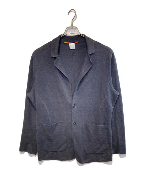 PAUL SMITH（ポールスミス）PAUL SMITH (ポールスミス) ニットジャケット グレー サイズ:Lの古着・服飾アイテム