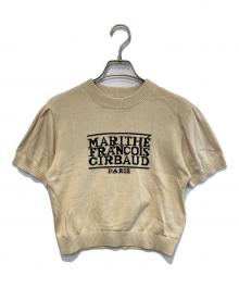 MARITHE+FRANCOIS GIRBAUD（マリテフランソワジルボー）の古着「CLASSIC LOGO HALF KNIT」｜ベージュ