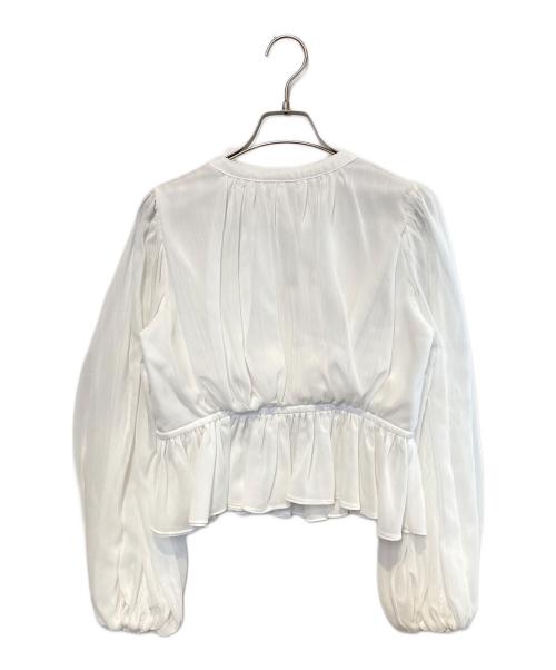 HER LIP TO（ハーリップトゥ）HER LIP TO (ハーリップトゥ) Prospect Chiffon Blouse ホワイト サイズ:Mの古着・服飾アイテム
