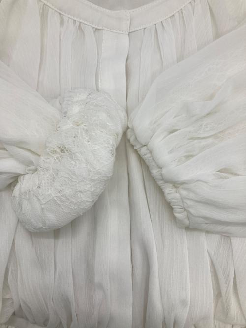 HER LIP TO（ハーリップトゥ）HER LIP TO (ハーリップトゥ) Prospect Chiffon Blouse ホワイト サイズ:Mの古着・服飾アイテム