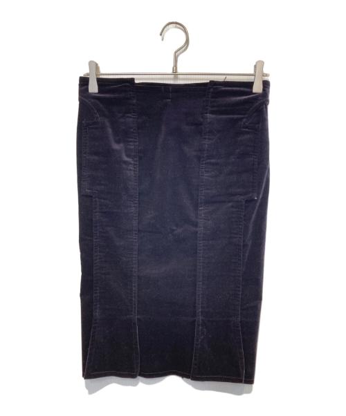 GUCCI（グッチ）GUCCI (グッチ) ベルベットタイトスカート ブラック サイズ:40の古着・服飾アイテム