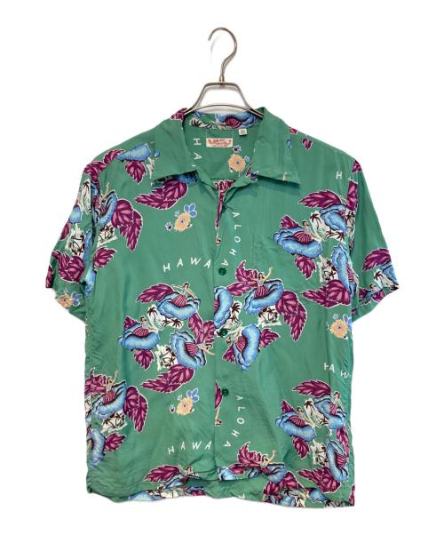 Sun Surf（サンサーフ）Sun Surf (サンサーフ) S/S RAYON HAWAIIAN SHIRT グリーン サイズ:Lの古着・服飾アイテム