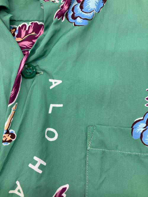 Sun Surf（サンサーフ）Sun Surf (サンサーフ) S/S RAYON HAWAIIAN SHIRT グリーン サイズ:Lの古着・服飾アイテム