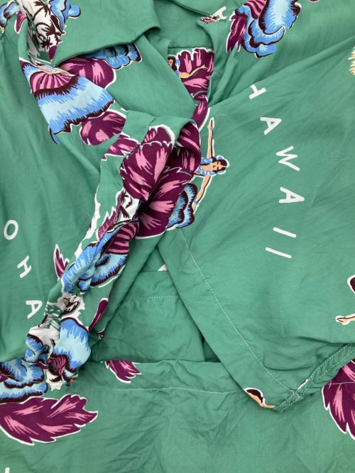 Sun Surf（サンサーフ）Sun Surf (サンサーフ) S/S RAYON HAWAIIAN SHIRT グリーン サイズ:Lの古着・服飾アイテム