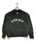 Champion REVERSE WEAVE×FRAMeWORKチャンピオン リバース ウィーブ×フレームワーク）の古着「別注11.5OZロゴハーフジップ」｜ブラック