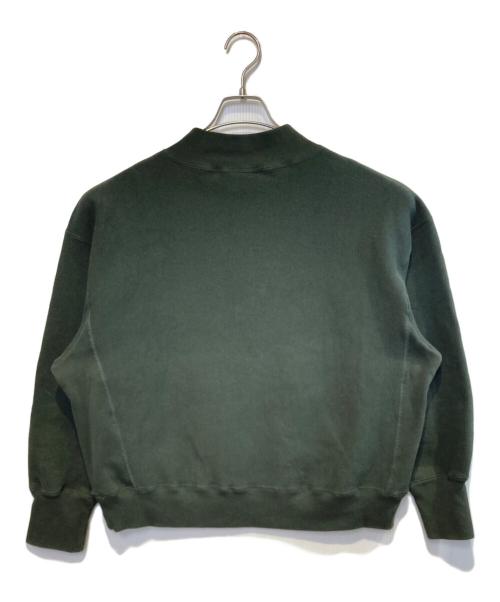 Champion REVERSE WEAVE（チャンピオン リバース ウィーブ）Champion REVERSE WEAVE (チャンピオン リバース ウィーブ) FRAMeWORK (フレームワーク) 別注11.5OZロゴハーフジップ ブラック サイズ:Mの古着・服飾アイテム