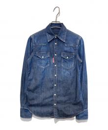 DSQUARED2（ディースクエアード）の古着「ウエスタンデニムシャツ」｜インディゴ