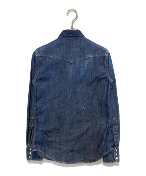 DSQUARED2（ディースクエアード）DSQUARED2 (ディースクエアード) ウエスタンデニムシャツ インディゴ サイズ:38の古着・服飾アイテム