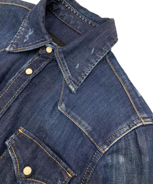 DSQUARED2（ディースクエアード）DSQUARED2 (ディースクエアード) ウエスタンデニムシャツ インディゴ サイズ:38の古着・服飾アイテム