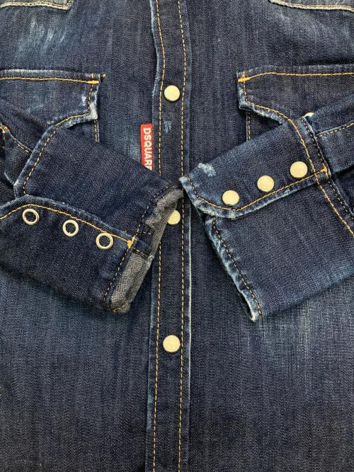 DSQUARED2（ディースクエアード）DSQUARED2 (ディースクエアード) ウエスタンデニムシャツ インディゴ サイズ:38の古着・服飾アイテム