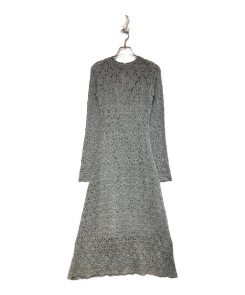 Lily Brown（リリーブラウン）Lily Brown (リリーブラウン) スノーニットワンピース グレー サイズ:Free 未使用品の古着・服飾アイテム