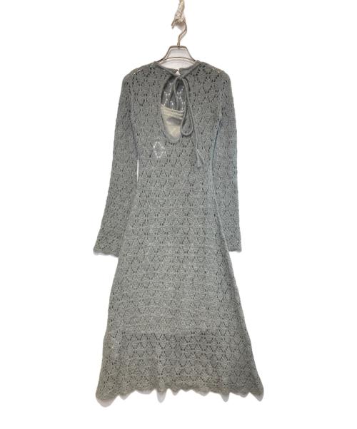 Lily Brown（リリーブラウン）Lily Brown (リリーブラウン) スノーニットワンピース グレー サイズ:Free 未使用品の古着・服飾アイテム