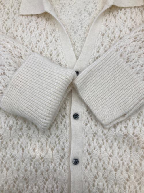 MIESROHE（ミースロエ）MIESROHE (ミースロエ) アルパカ混シャツニットカーデ アイボリー サイズ:Freeの古着・服飾アイテム