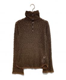 MIESROHE（ミースロエ）の古着「ループヤーンタートルニット」｜ブラウン