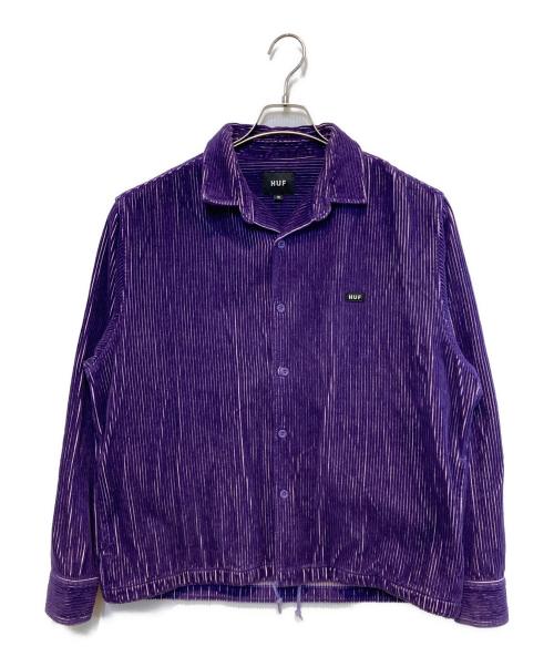 HUF（ハフ）HUF (ハフ) コーデュロイシャツジャケット パープル サイズ:Mの古着・服飾アイテム