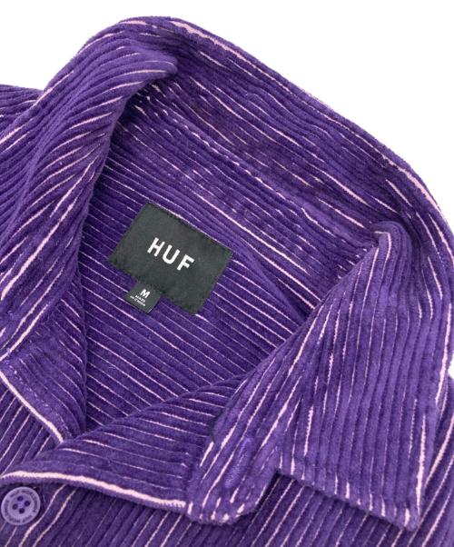 HUF（ハフ）HUF (ハフ) コーデュロイシャツジャケット パープル サイズ:Mの古着・服飾アイテム